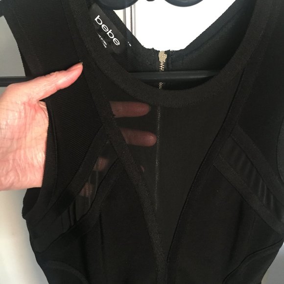 Black Bebe Mini-dress Size Small - Picture 2 of 7